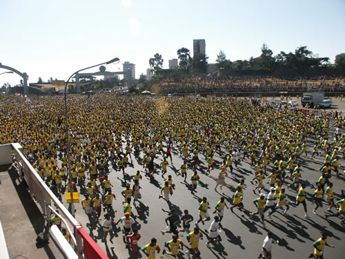 The start of the Great Ethiopian Run 2002